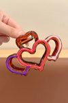 Valentine's Day Gifts Heart Design Contrasted Hair Claw Clip