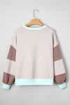 Stripe Colorblock Patchwork Sweatshirt