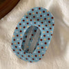 Retro Floral Print Plaid Oval Hair Claw MK2PPM6W6HCP276