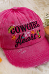 COWGIRL AT HEART" FIUSCHA DISTRESSED KIDS CAP. ACG65153015 M