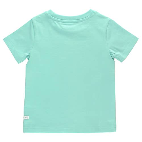 Boys Ocean Teal Stripe Short Sleeve Basic Tee