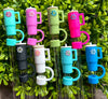 Tumbler with Daisy Silicone Straw Topper Set of 8