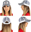 Patch Mesh Baseball Hat (Dog MOM - Grey)