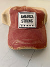 Distressed Mesh Cap "American Strong"