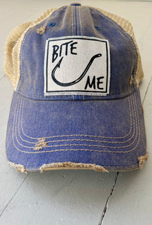 Distressed Mesh Back Cap "Bite Me"