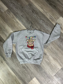  Kids Christmas Highland Cow Sweatshirt