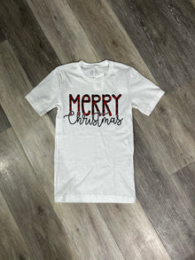  Plaid "Merry Christmas" Tee