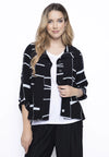 Button Front Jacket, Black/White