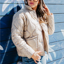  Button-up Quilted Puffer Jacket