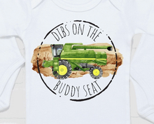  Dibs on the Buddy Seat Combine Onesie