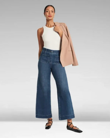  Tummy Control Cropped Wide-Leg Jean