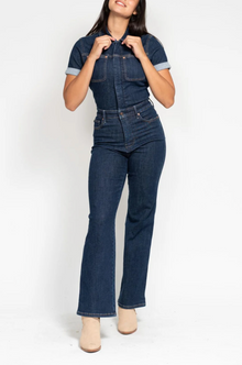  High Waist Tummy Control Denim Jumpsuit