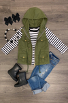 Kids Long Sleeve Stripe Top & Vest 2-Pc Set