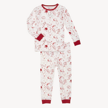  White Game Day Pajama Long Sleeve Set