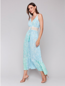  Printed Maxi Dress with Tier