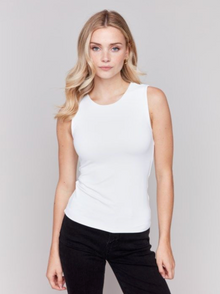  Super Stretch Sleeveless Top in Double Cloth Knit
