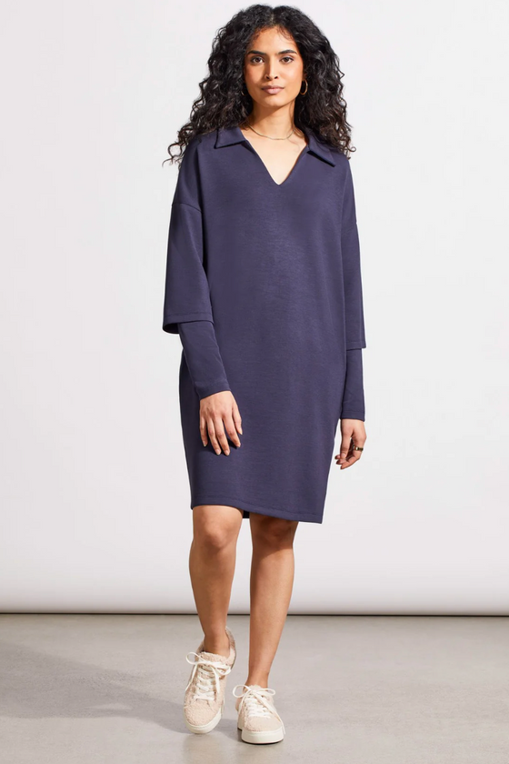 Techno Lux Shirt Dress w/Pockets