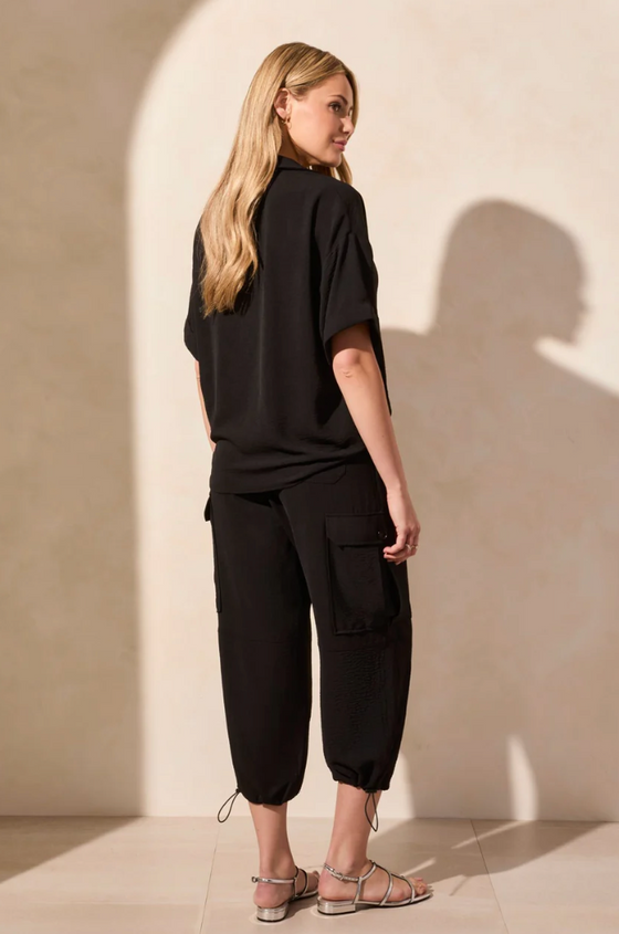 Flowy Pop Over Short Sleeve Shirt