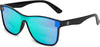 Mirrored Sunglasses - Green/Blue