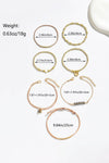7pcs Bohemian Heart Bead Layered Bracelet Set Gifts