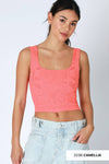 NS8396 - Double Lace Square Crop Top