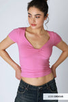 NS8386 - Double Twist Short Sleeve Top