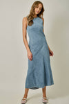 Bias Cut Draping Tencel Midi Dress