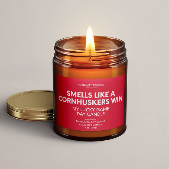 Smells Like A Cornhuskers Win | Nebraska Lucky Game Candle