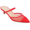 Allana Pointed Toe Kitten Heels In Mesh