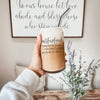 Glass Heat Resistant Coffee Cup w/Bamboo Lid