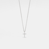 Tiny Small Gold Cross Charm Necklace in 925 Sterling Silver