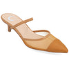 Allana Pointed Toe Kitten Heels In Mesh