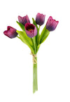 Pack of 5 Stems Real Touch Medium Open Tulip
