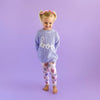 Boo Purple SWEATER Solid Knit Halloween Toddler Kids Top