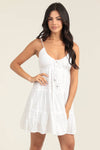 C4A95-EM08 EYELET EMBROIDERED SUNDRESS WITH TIE AT BUST