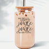 Glass Heat Resistant Coffee Cup w/Bamboo Lid