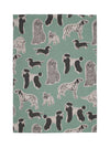 Apron Dog Print Standard Tie style-Aqua Storm