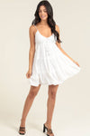 C4A95-EM08 EYELET EMBROIDERED SUNDRESS WITH TIE AT BUST