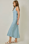 Bias Cut Draping Tencel Midi Dress