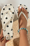 Polka Dot Print Lightweight PVC Flip Flops
