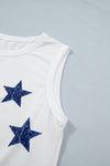 Vintage Stars and Stripes Printed Casual Tank Top (S-XL)