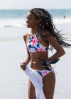 Playa del Carmen - Floral 2 PIECE HALTER TOP & SIDE TIES BOTTOMS