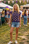 Gameday Polka Dot Sleeveless Knit Top