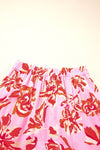 Bohemian Floral Print Tiered Maxi Skirt