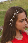 Silver Starlet Snap Clip 5-pack