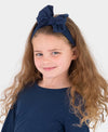 Girls Dark Navy Big Bow Headband