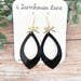 Black Glitter Dangle Earrings: Game Day School Spirit Jewelry