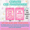 Shop small Christmas custom business name car fresheners