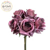 10" Pack of 5 Stems-Moisturized coating Real Touch Rose