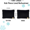 Kids Fleece Lined Scarf - Black